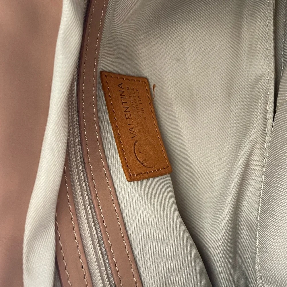 Valentina Blush Pink and Tan Crossbody Bag - Picture 5 of 5